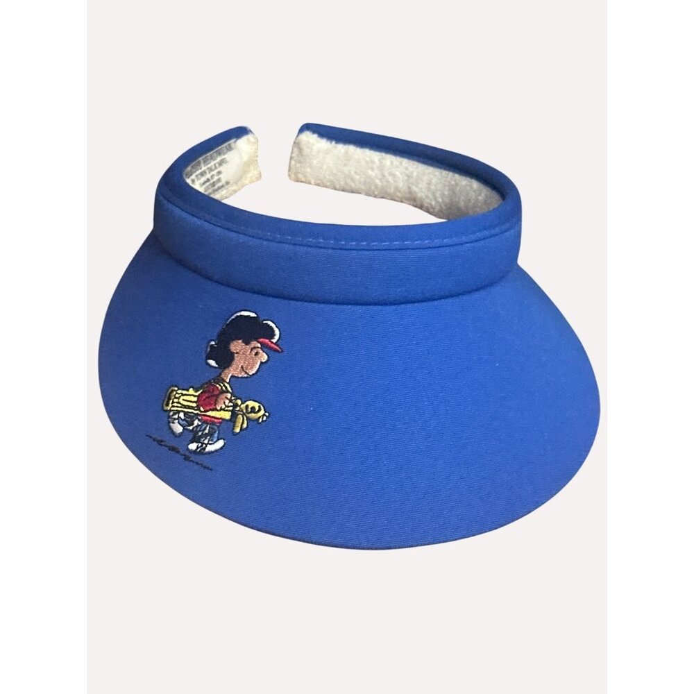 Blue Peanuts Lucy Baseball Visor By Town Talk MFG Adj Fit Terry Cloth‎ Lining